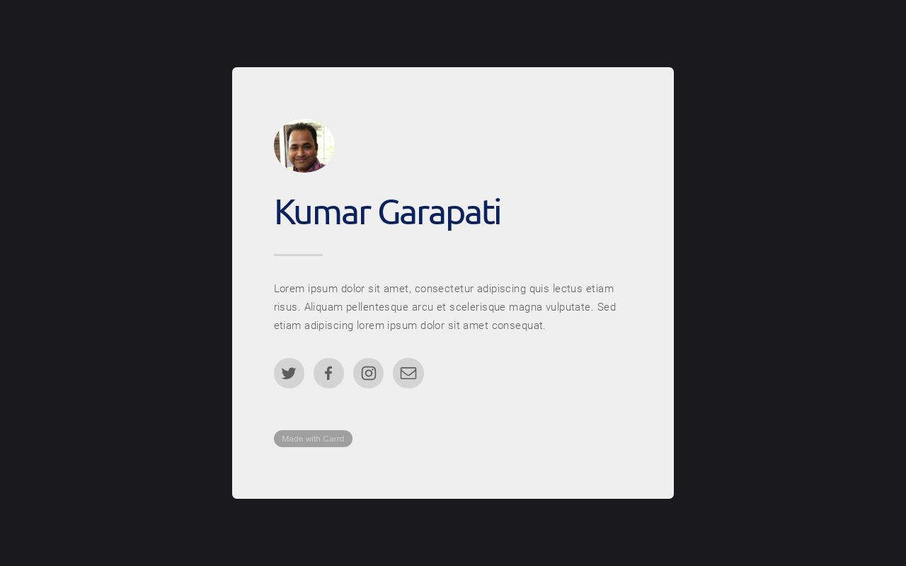 Carrd profile picture for @kumar
